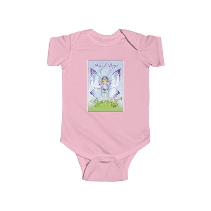 It’s A Boy! Baby Bodysuit – Whimsical Wings & Joyful Arrival
