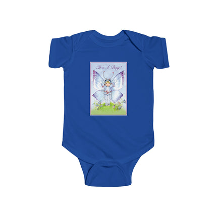 It’s A Boy! Baby Bodysuit – Whimsical Wings & Joyful Arrival