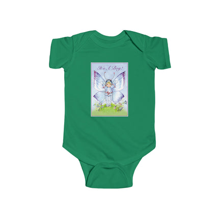 It’s A Boy! Baby Bodysuit – Whimsical Wings & Joyful Arrival