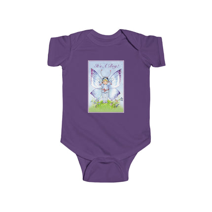 It’s A Boy! Baby Bodysuit – Whimsical Wings & Joyful Arrival