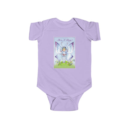 It’s A Boy! Baby Bodysuit – Whimsical Wings & Joyful Arrival
