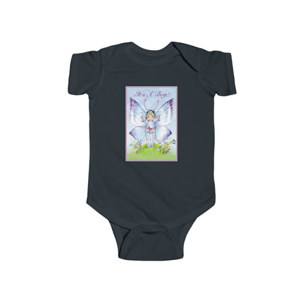 It’s A Boy! Baby Bodysuit – Whimsical Wings & Joyful Arrival
