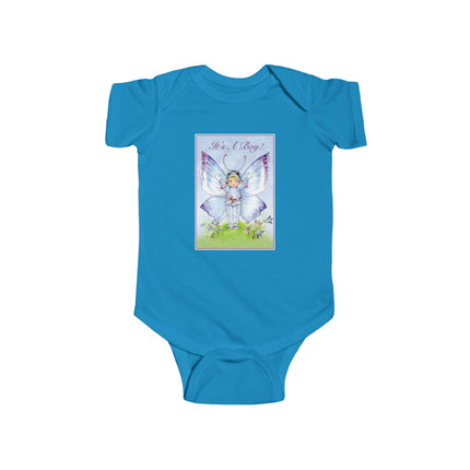 It’s A Boy! Baby Bodysuit – Whimsical Wings & Joyful Arrival