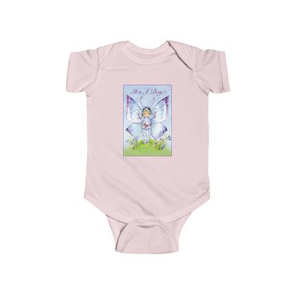 It’s A Boy! Baby Bodysuit – Whimsical Wings & Joyful Arrival