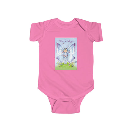 It’s A Boy! Baby Bodysuit – Whimsical Wings & Joyful Arrival