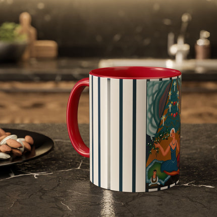 Art Deco Christmas Elegance Colorful Mugs (11oz, 15oz)
