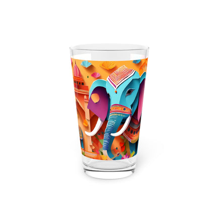 Elephant at an Autumn Festival Glass, 16oz