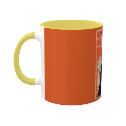 The Actor Kawarasaki Gonjūrō for a Fire Troupe by Tsukioka Yoshitoshi Colorful Mugs, 11oz