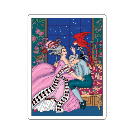The Jealous Parrot by George Barbier Kiss-Cut Stickers (4 Sizes)