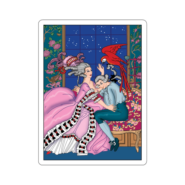 The Jealous Parrot by George Barbier Kiss-Cut Stickers (4 Sizes)