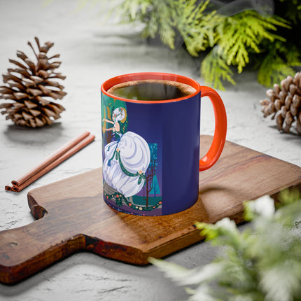 Moonlit Garden Waltz Colorful Mug (11oz, 15oz) – Rococo Romance, Garden Elegance & Enchanted Dance