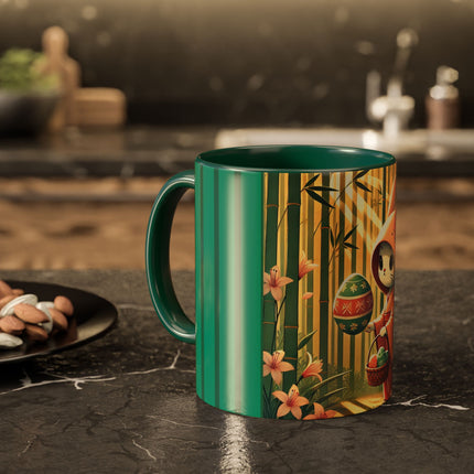 Geisha Kitten’s Easter Stroll Colorful Mugs (11oz, 15oz)