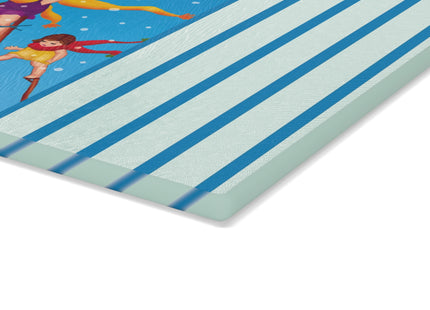 Snowfall & Couture Glass Cutting Board