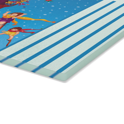 Snowfall & Couture Glass Cutting Board