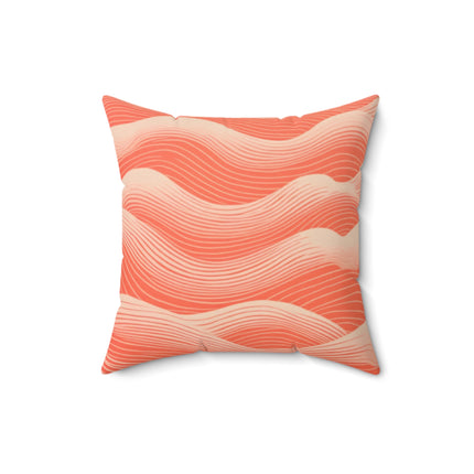 Hues of Orange Wave Patterns and Beige Wave Pattern