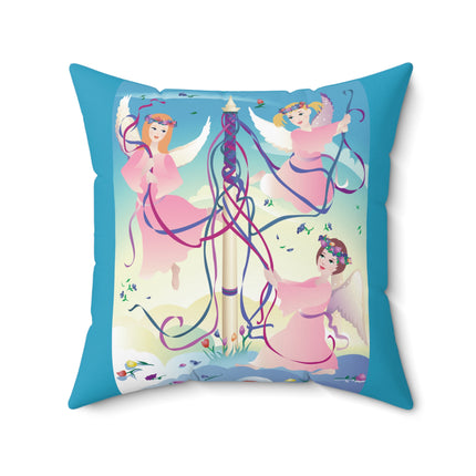 Angelic Revelry Spun Polyester Square Pillow