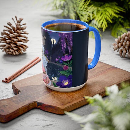 The Moonlit Garden Serenade Colorful Mugs – Art Deco Musical Elegance