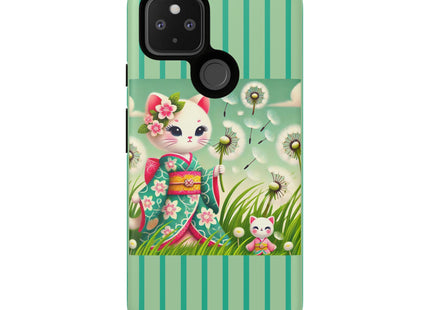 Geisha Kitten and the Dandelion Phone Cases