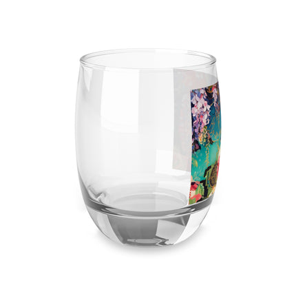 Golden Wisteria Symphony Whiskey Glass