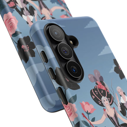 🌹🎭 The Rose Masquerade Promenade Phone Case – Art Deco Floral Elegance