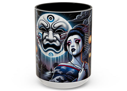 Geisha’s Black Ink Tears Colorful Mugs (11oz, 15oz)