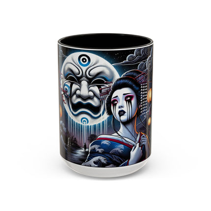 Geisha’s Black Ink Tears Colorful Mugs (11oz, 15oz)