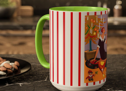 Art Deco Christmas Colorful Mugs (11oz, 15oz)