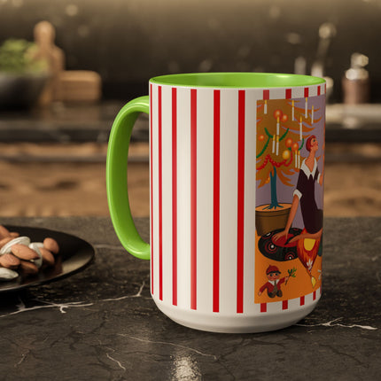 Art Deco Christmas Colorful Mugs (11oz, 15oz)