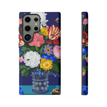 Midnight Floral Bouquet Phone Case – Vibrant Blooms & Enchanted Garden