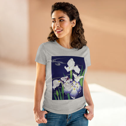 Irises by Kogyo Tsukioka Women's Midweight Cotton Tee