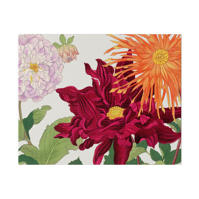 Radiant Dahlias by Tanigami Kônan – Japanese Botanical Splendor