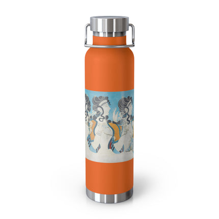 Reproduction of Ladies in Blue by Emile Gilliéron Copper Vacuum Insulated Bottle, 22oz