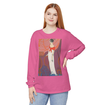 L’Entracte by Georges Lepape Garment-dyed Long Sleeve T-Shirt