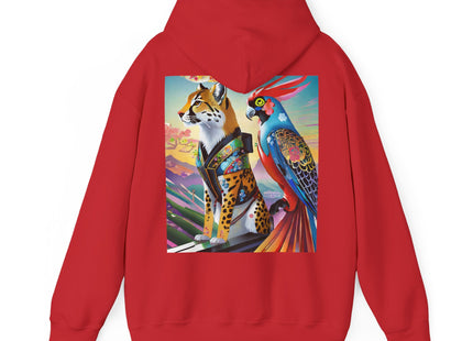 Cheetah and Parrot Cybernetic Duet – Heavy Blend™ Hooded Sweatshirt
