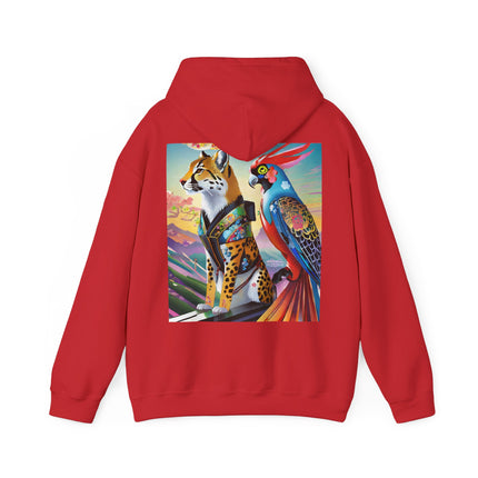 Cheetah and Parrot Cybernetic Duet – Heavy Blend™ Hooded Sweatshirt