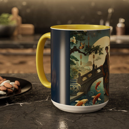 Moonlit Bridge Gentleman Colorful Mug – Imperial Serenity & Moonlit Harmony