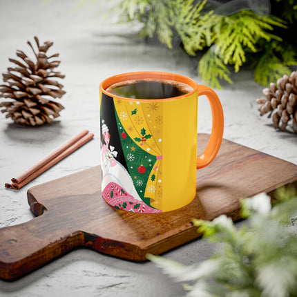 💌🎄 The Christmas Letter Of Holly House Colorful Mug – Whimsical Art Deco Holiday Charm