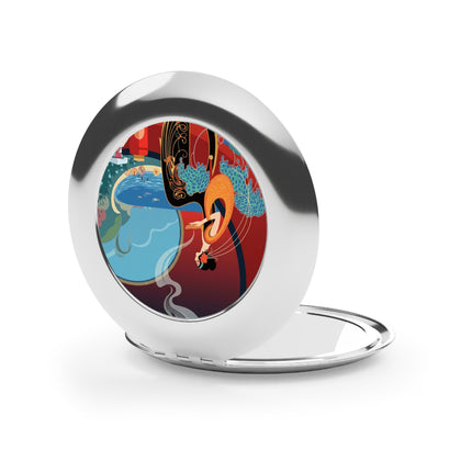Golden Day Serenade Compact Mirror – Elegant Harmony & Sunlit Grace