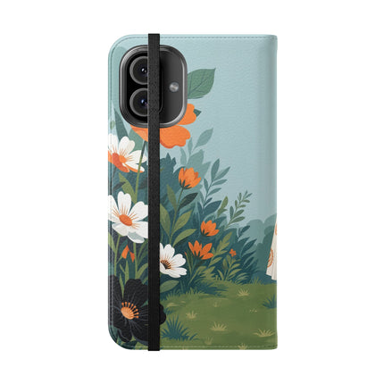 🌼🖤 The Ladies Of The Garden Promenade Flip Case – Art Deco Floral Fashion