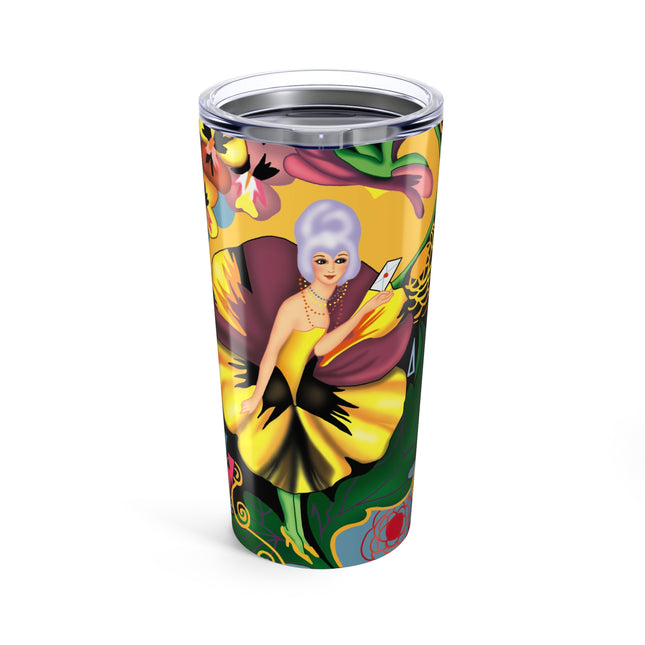 Enchanted Pansy Elegance Tumbler 20oz