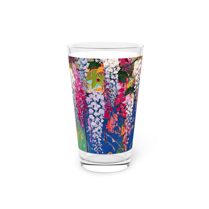Golden Wisteria Elegance Glass, 16oz