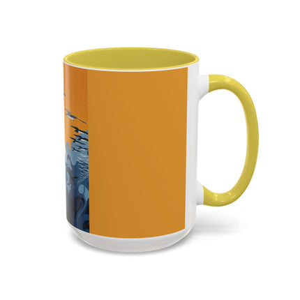 Falcon Mistress Colorful Mugs – Art Deco Majesty & Mythic Freedom