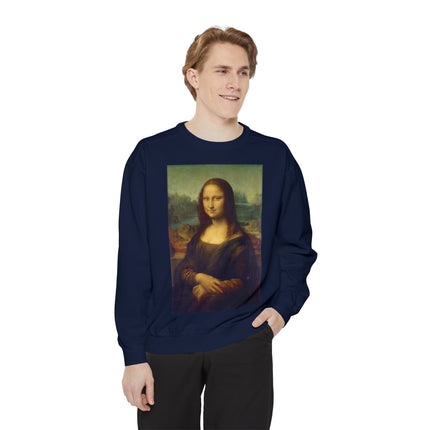 Mona Lisa by Leonardo da Vinci Unisex Garment-Dyed Sweatshirt