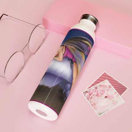 Slumbering Fairy on a Mushroom Slim Water Bottle