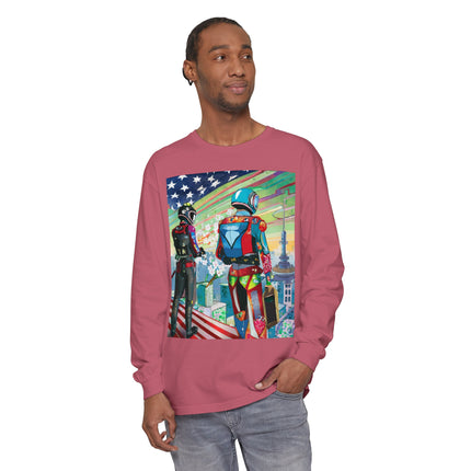 NSA Cyber Punk Computer Hacking Team Long Sleeve T-Shirt