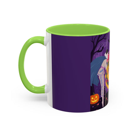 🎭🌹 The Harlequin Rose Masquerade Colorful Mug – Theatrical Halloween Romance