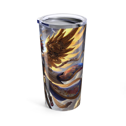 Valkyrie Descending Through Storm Tumbler 20oz