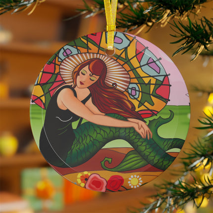 Siren Serenade Glass Ornament