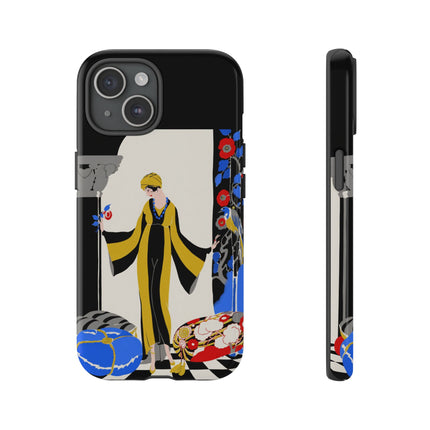 Art Deco Flapper in Yellow Robe Phone Case – Elegant Glamour & Exotic Charm