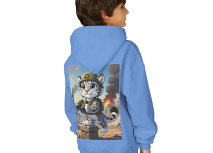 Snow Leopard Lookout Youth Heavy Blend Hooded Sweatshirt